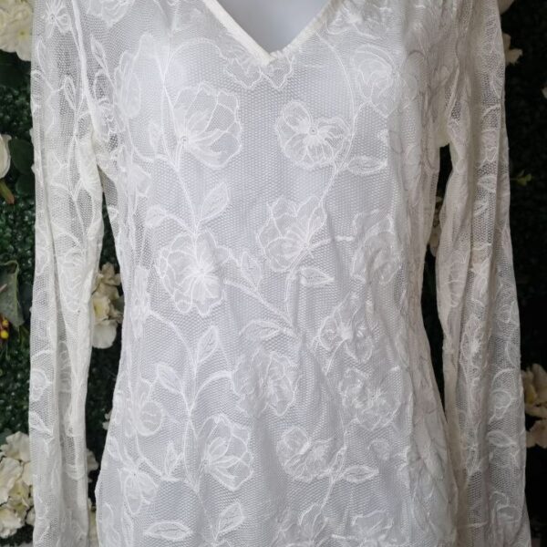 HAUT DENTELLE AVEC MANCHE PL0017