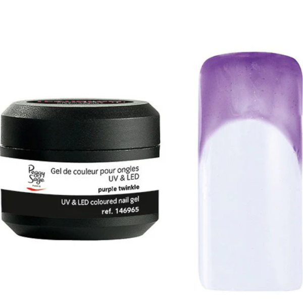 Gel de couleur pour ongles UV & LED Color it purple twinkle